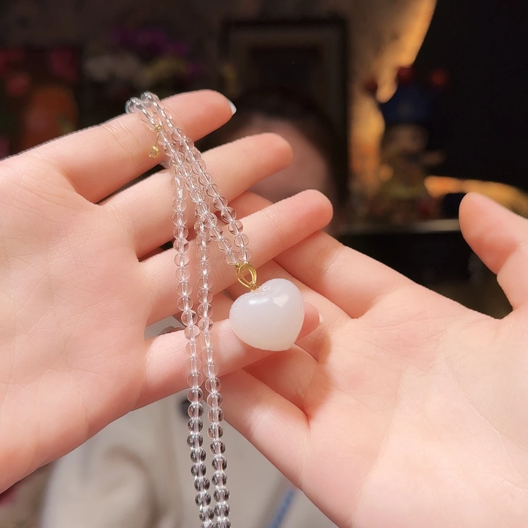 和田玉18K金镶嵌手链