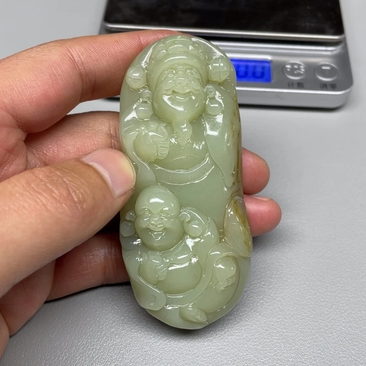 和田玉吊坠(不含链)未镶嵌冷*吹