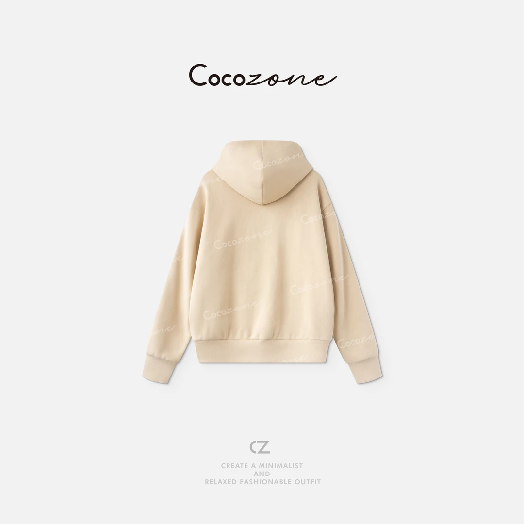 COCO ZONE 刘一一“初秋外套”100棉微宽松连帽外套 CD2A1757