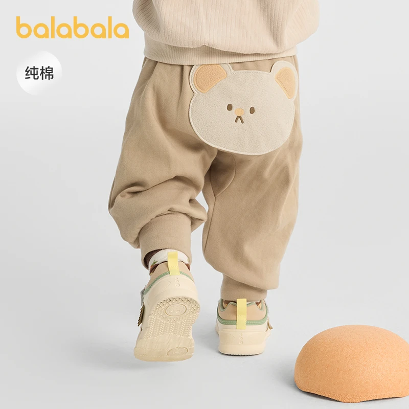 巴拉巴拉婴儿裤子宝宝长裤男女童运动裤PP裤2025秋装萌趣可爱宽松