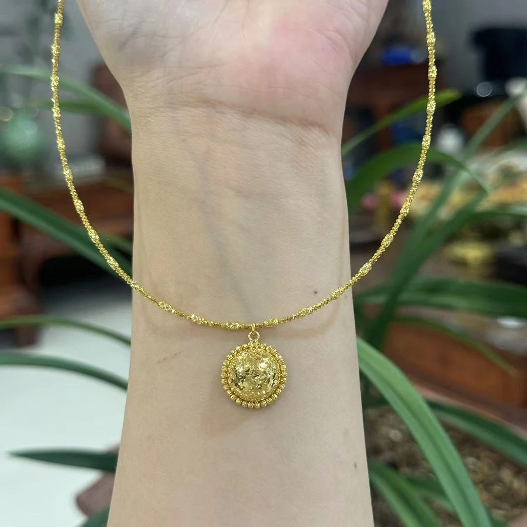 新年上新-江X【碎冰珍珠项圈】足金999精工5G