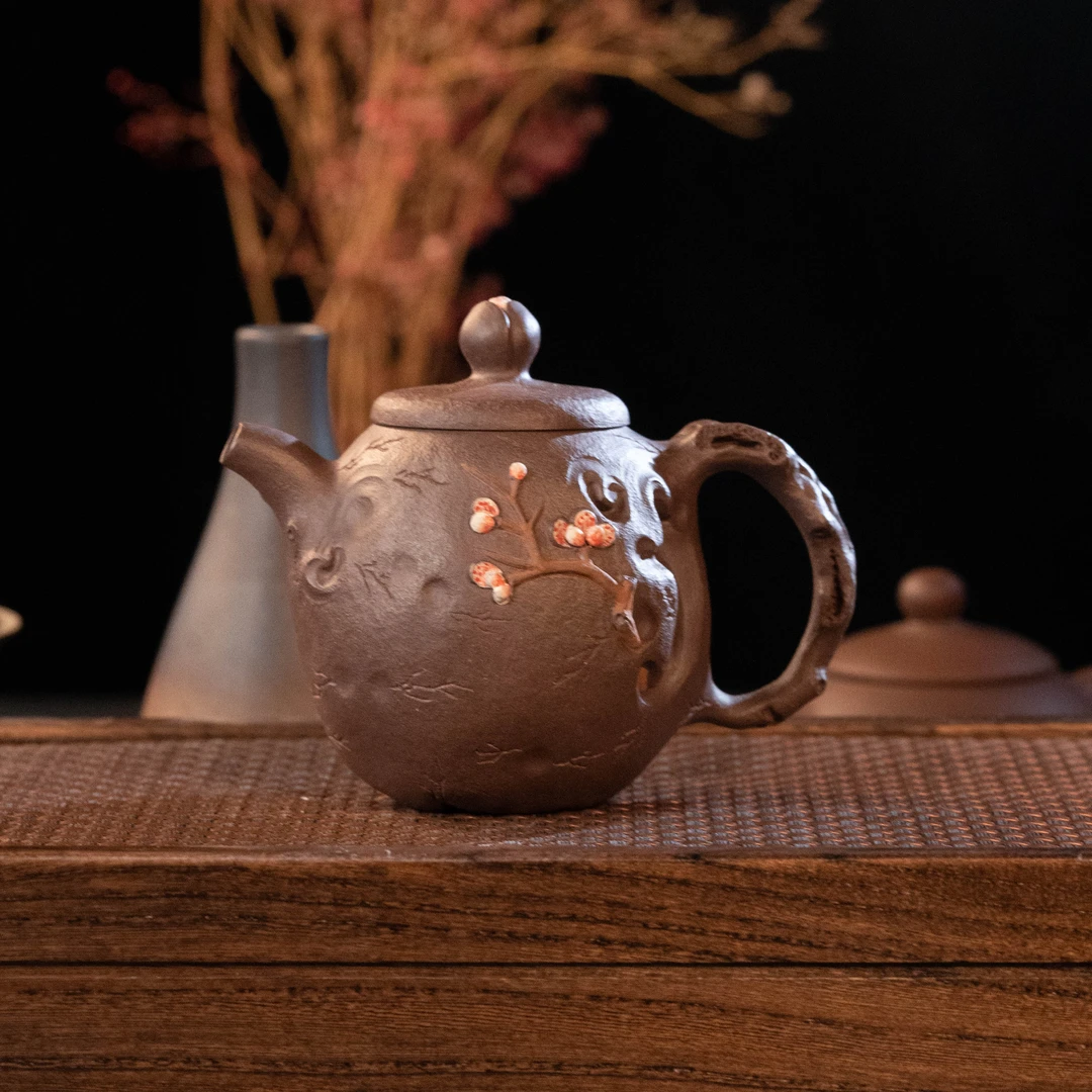 GSB-045   高水波  宜兴手工紫砂  梅妻鹤子