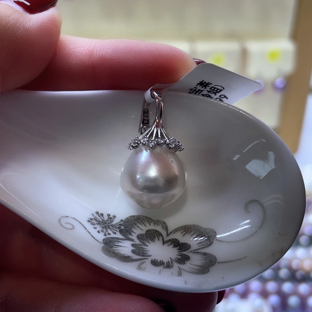 海水珍珠颈饰银S925镶嵌