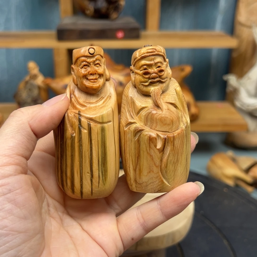 木崖柏木摆件手把件