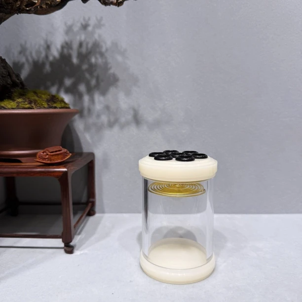 裕琨堂全手工琨筒玉白色60七星蝈蝈筒
