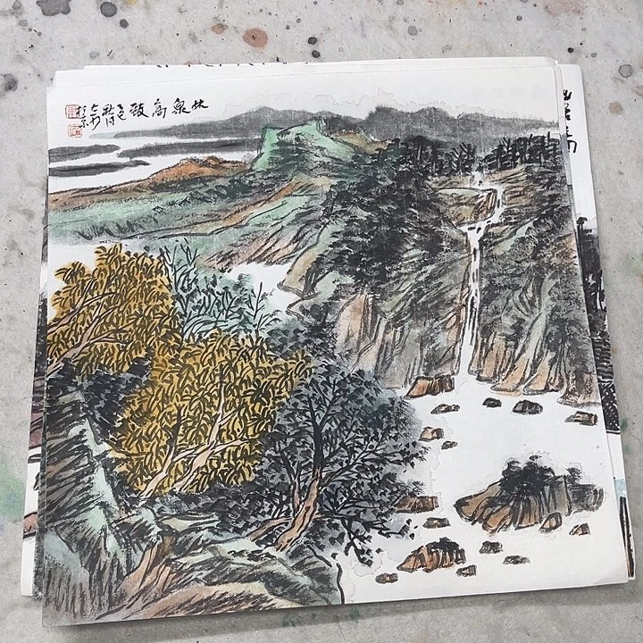 姜奇老师山水作品33×33
