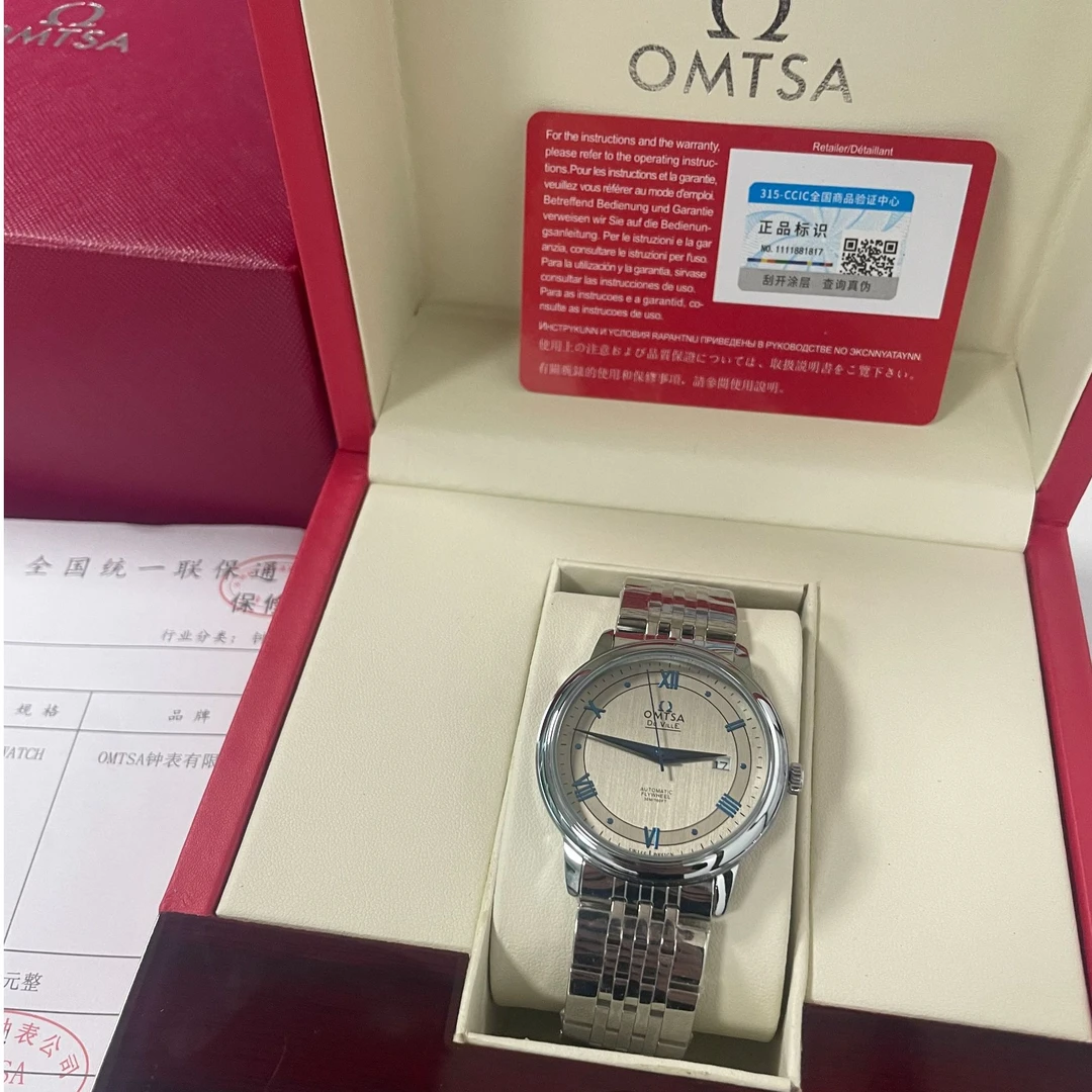 OMTSA/蝶飞灰/表径41mm男士经典全自动腕表9X