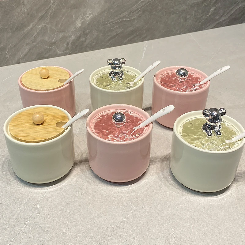 家用厨房陶瓷调料罐调味盒调味罐佐料辣椒油罐子味精盐糖罐单个装