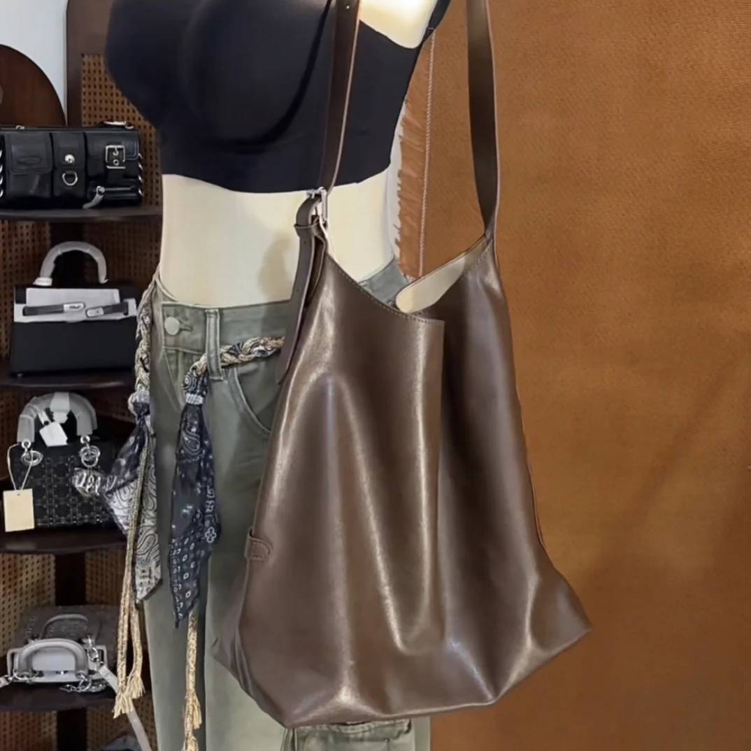 通勤风波点水洗托特包防盗单肩包轻奢女士