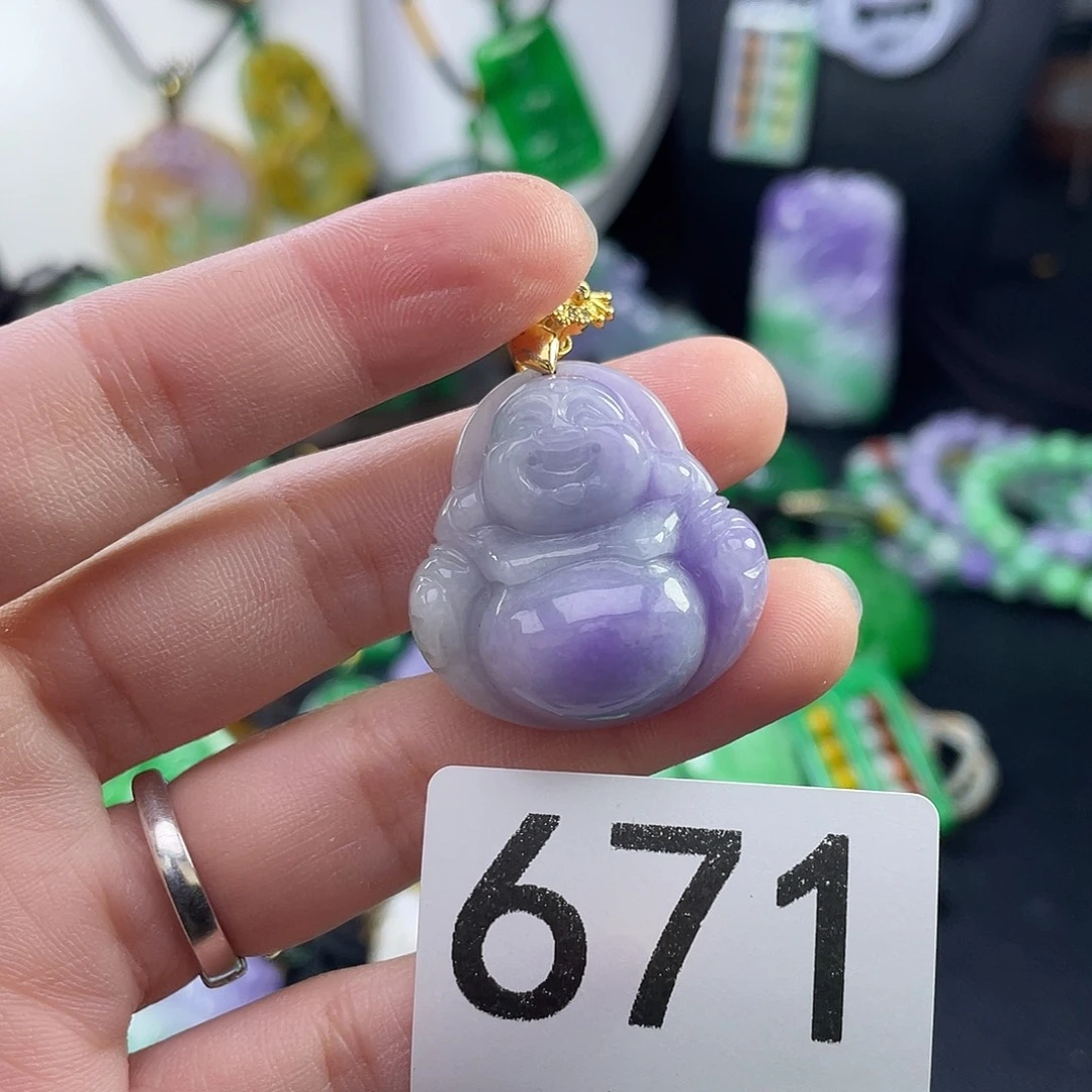 翡翠未镶嵌吊坠(赠链)