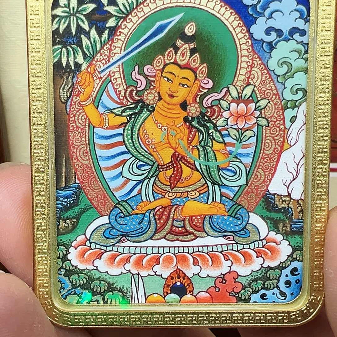 吊坠张*全手绘热贡唐卡文殊