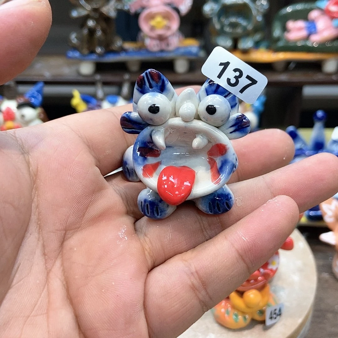 摆件直播间手工抽象陶瓷摆件137