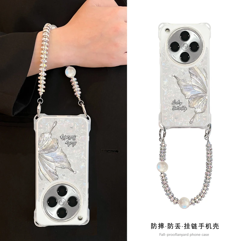 适用oppofindx8手机壳oppo全包防摔findx8pro软壳高级感小众蝴蝶