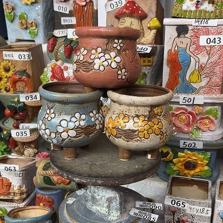 粗陶材质多肉花盆