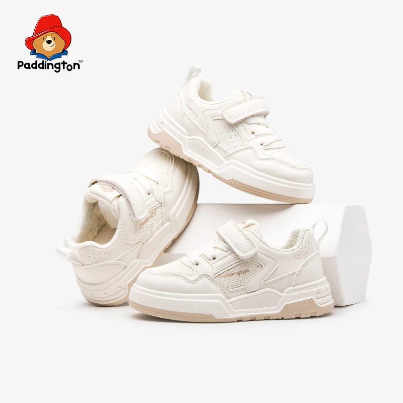 帕丁顿熊儿童小白鞋六一儿童节表演男女童夏季网面透气男童白色鞋