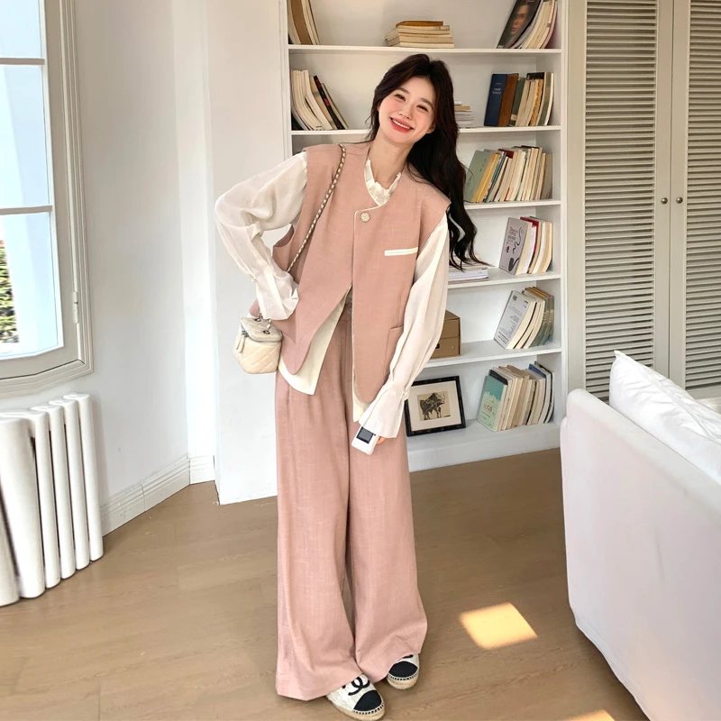 氛围感休闲套装裤女2025早春新款韩系穿搭松弛感可盐可甜两件套潮