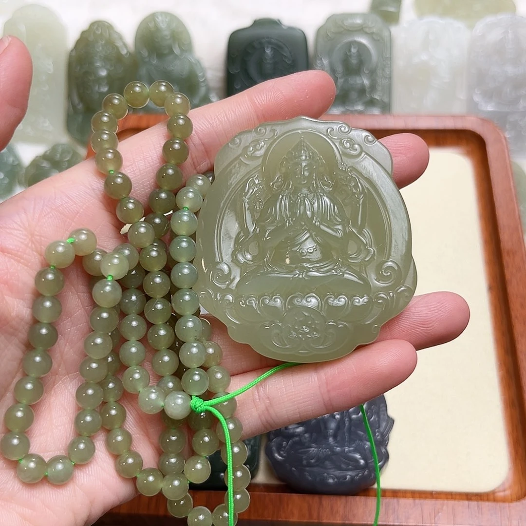 ꧁***꧂和田玉未镶嵌颈饰