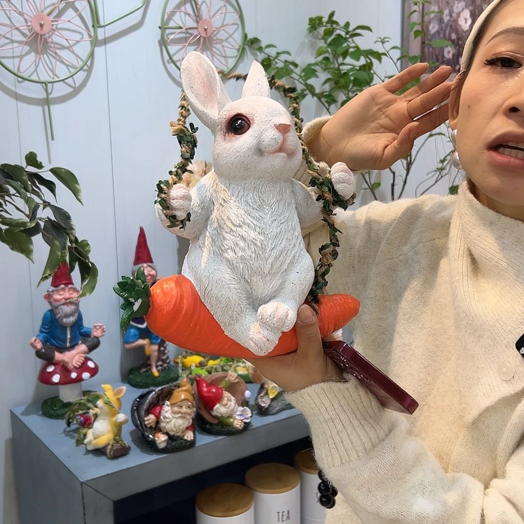 花园摆件红红火火暇