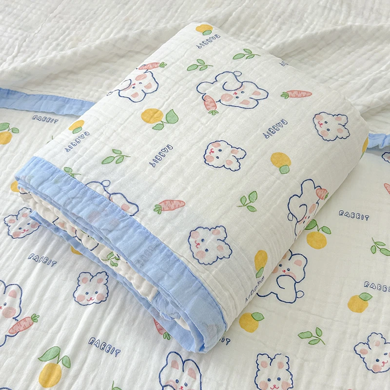 纯棉2025新款泡泡纱柔软毛巾被轻奢夏凉被六层纱布被全棉空调被