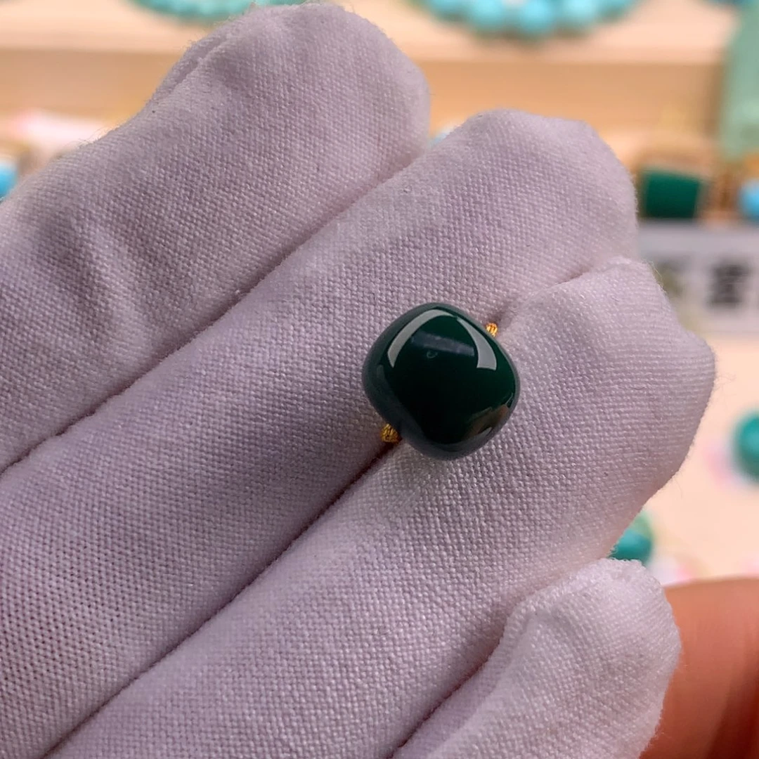 绿松石珠宝奇石未镶嵌9.7×8.6