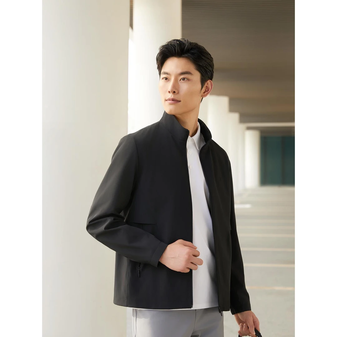 利郎高端风衣中长款男士短款时尚休闲简约商务立领秋百搭春秋季节