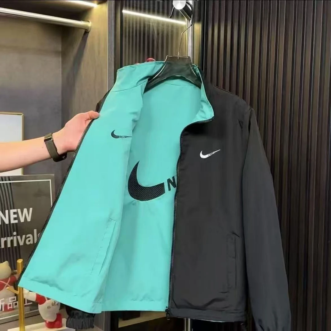 男士秋季潮流刺绣长袖立领休闲运动时尚显瘦户外上衣百搭夹克外套