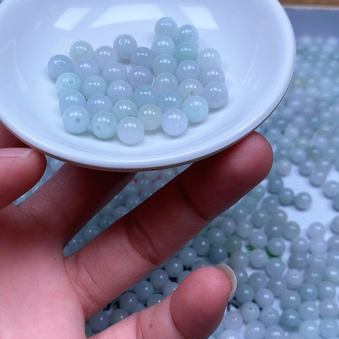 翡翠散珠翡翠翡翠卡7.7。30颗45元