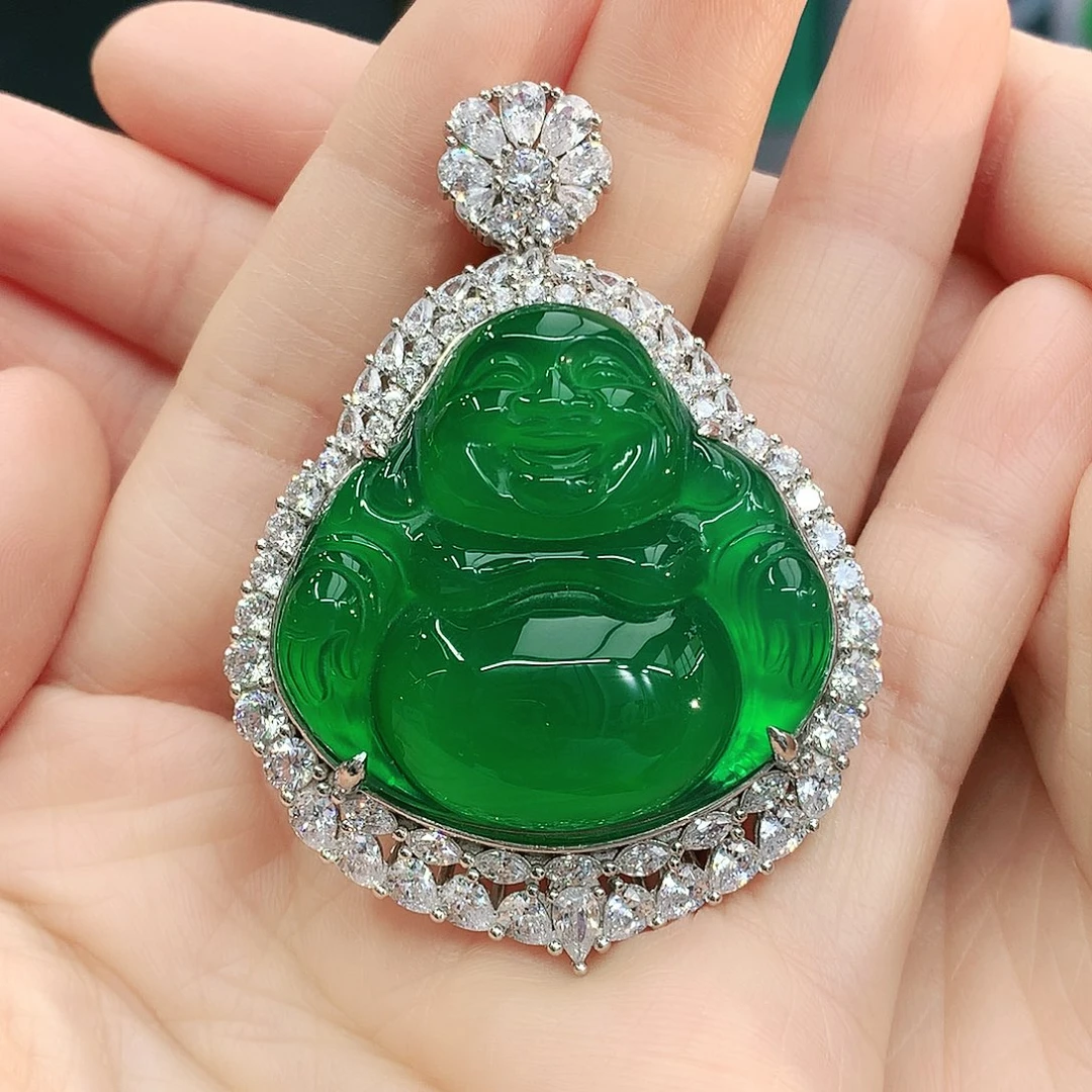 银S925镶嵌吊坠玛瑙/玉髓