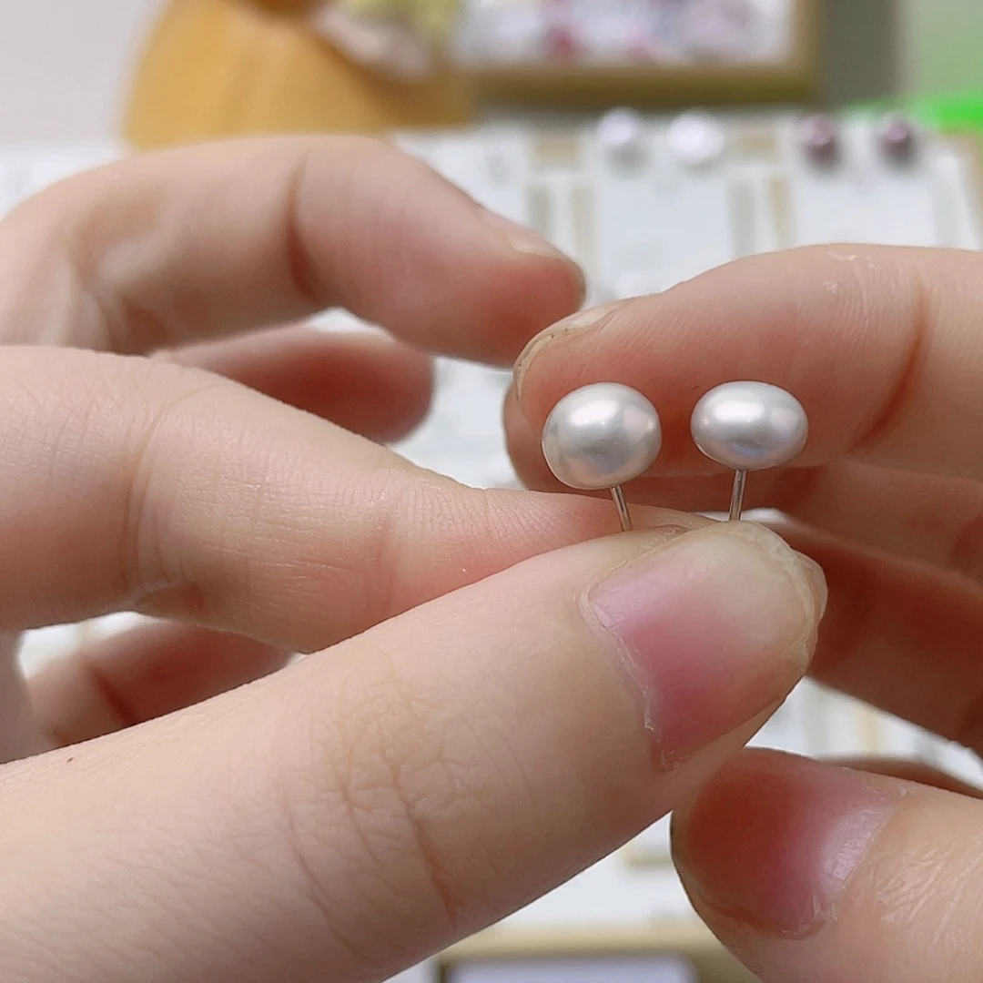 @***安银S925镶嵌耳饰淡水珍珠