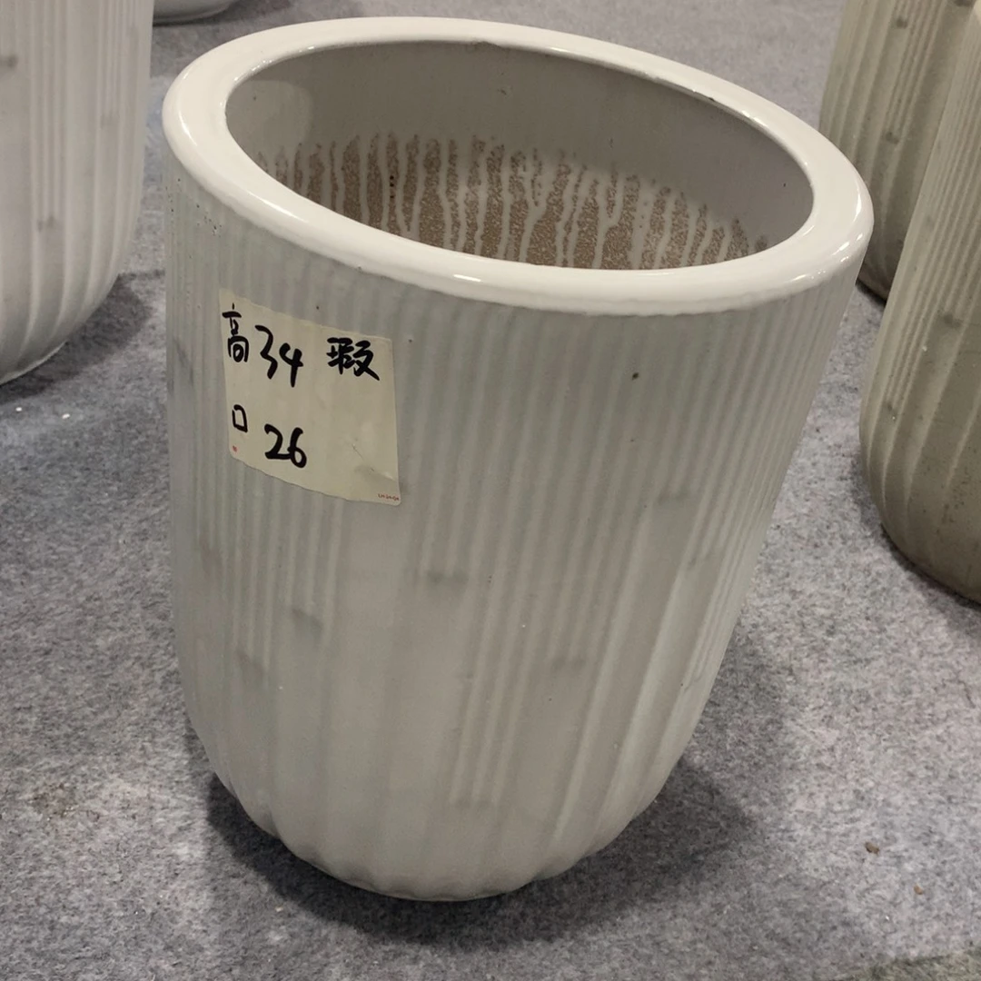 微瑕高温陶瓷花盆