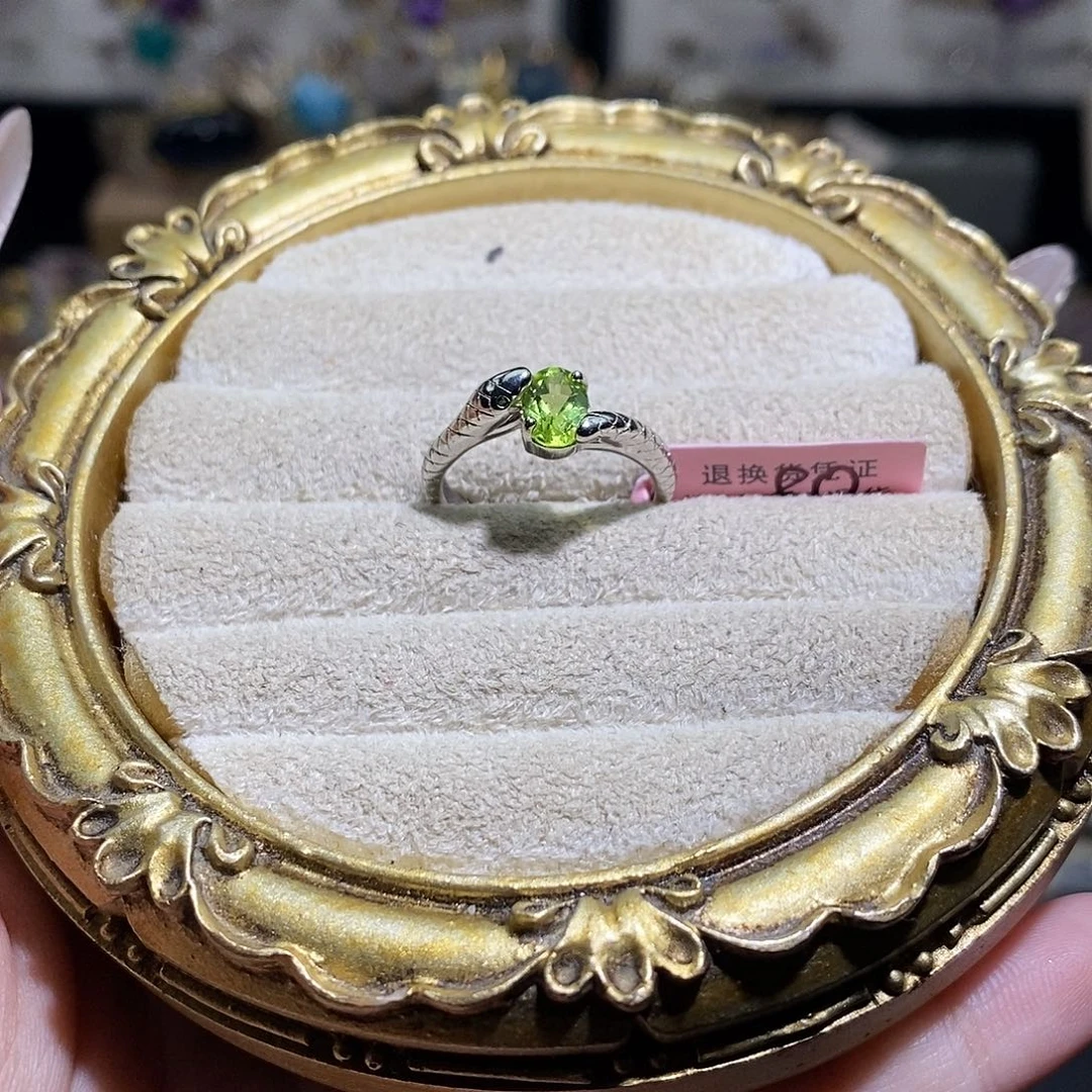 戒指水晶银S925镶嵌