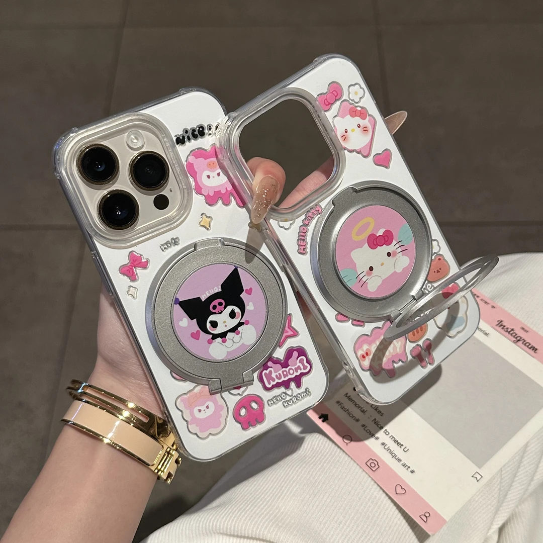 欧克里里库洛米KT头像凯蒂支架适用苹果16手机壳VIVO华为OPPO小米