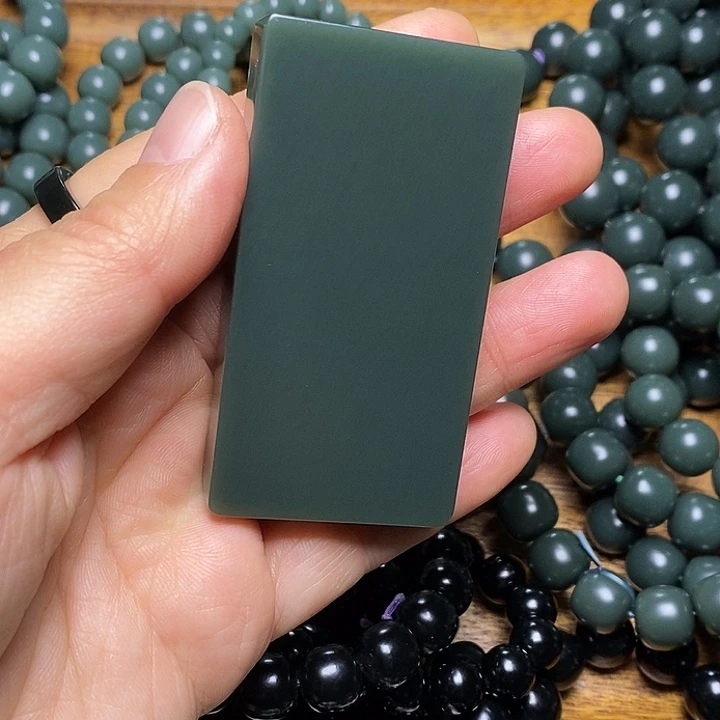 和田玉（青玉）未镶嵌颈饰和田玉青海青86克