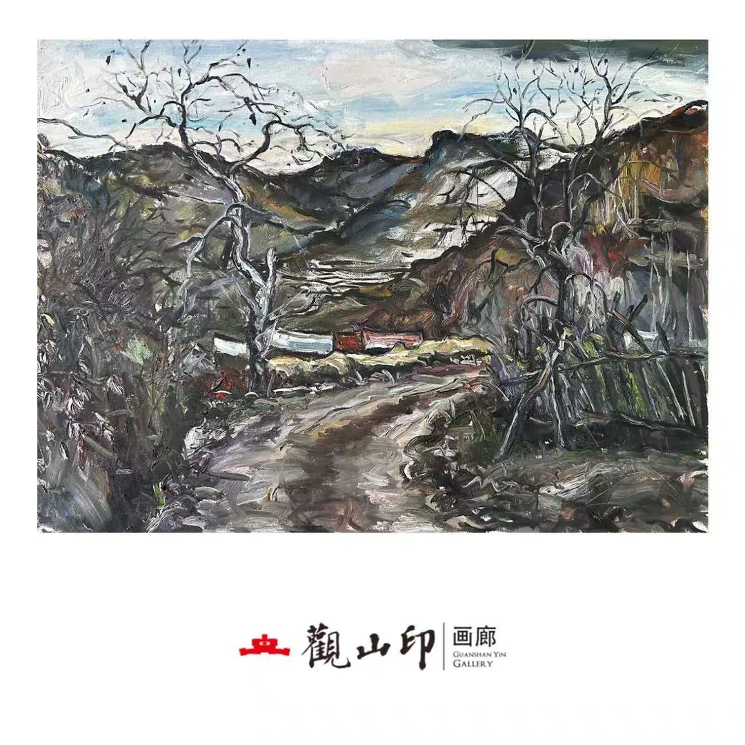 WZH原创手绘风景油画60x80cm乡村作品1426