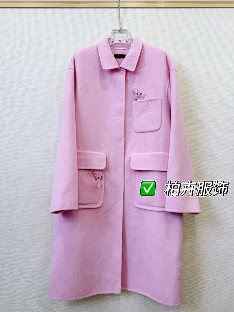 【柏卉服饰】翻领长款大衣