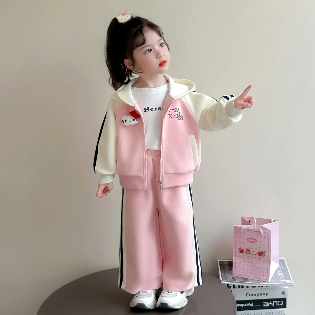 女童秋装套装2025新款3-6岁幼儿园潮款小童女宝春秋季洋气两件套