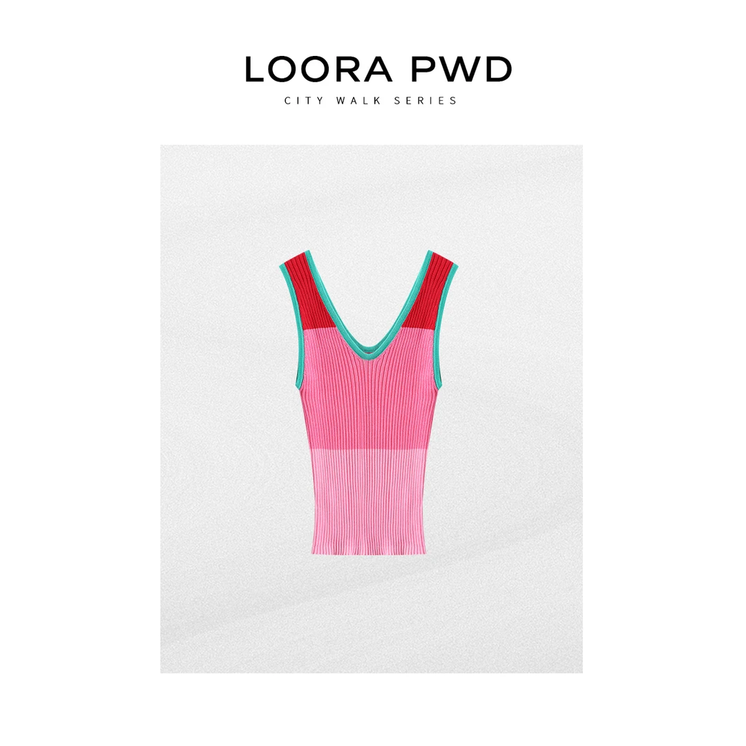 LOORAPWD/罗拉密码【多巴胺】100%天 丝夏季减龄背心25CJBI0049N