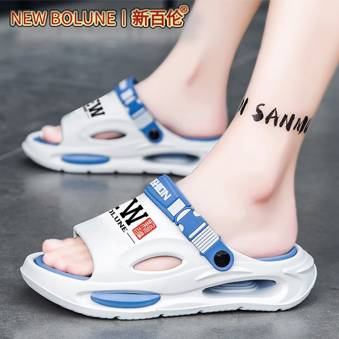 新百伦拖鞋夏季新款厚底防滑一字拖男士外穿两用开车休闲沙滩凉鞋
