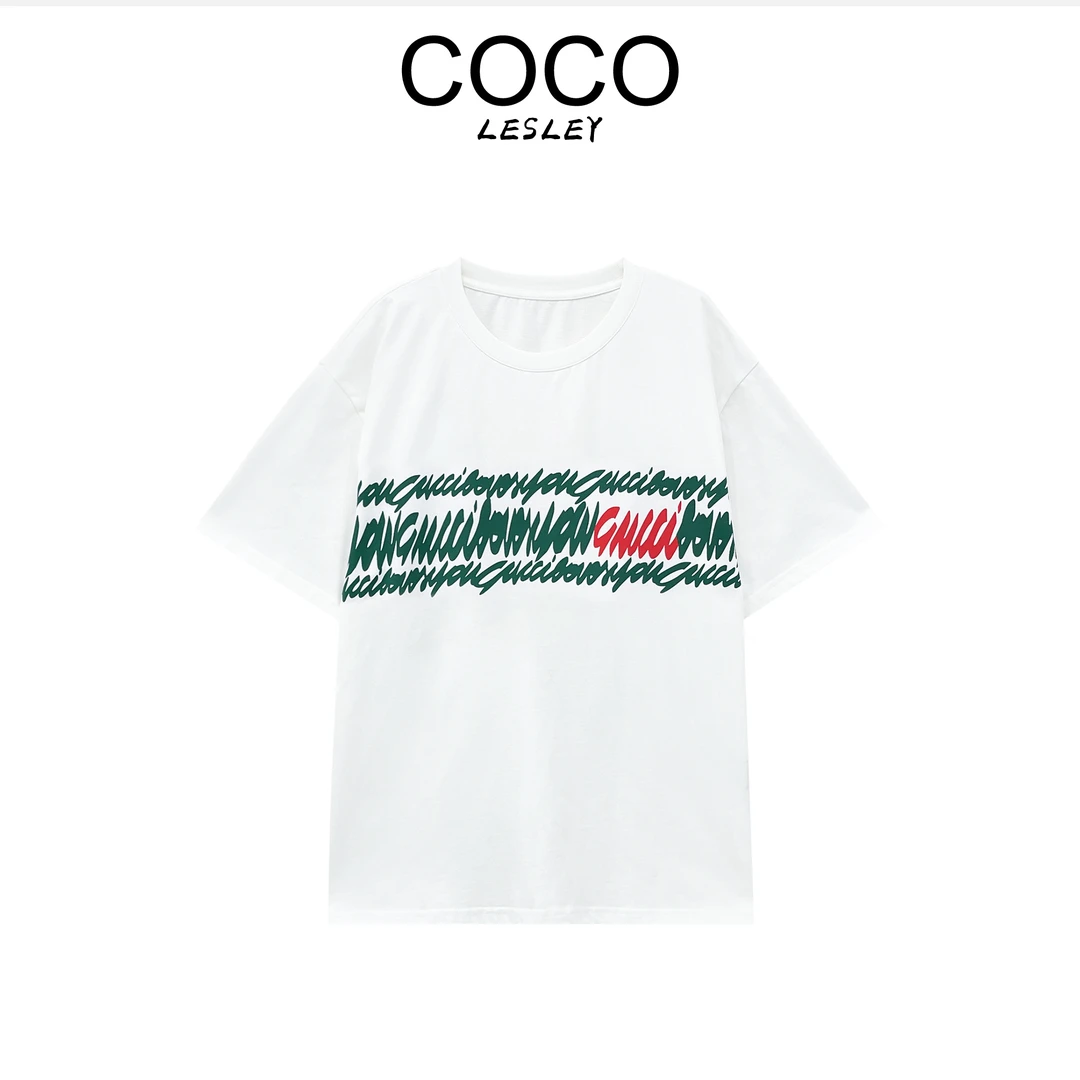 【COCO LESLEY】小众夏季休闲宽松设计师时尚T恤97198