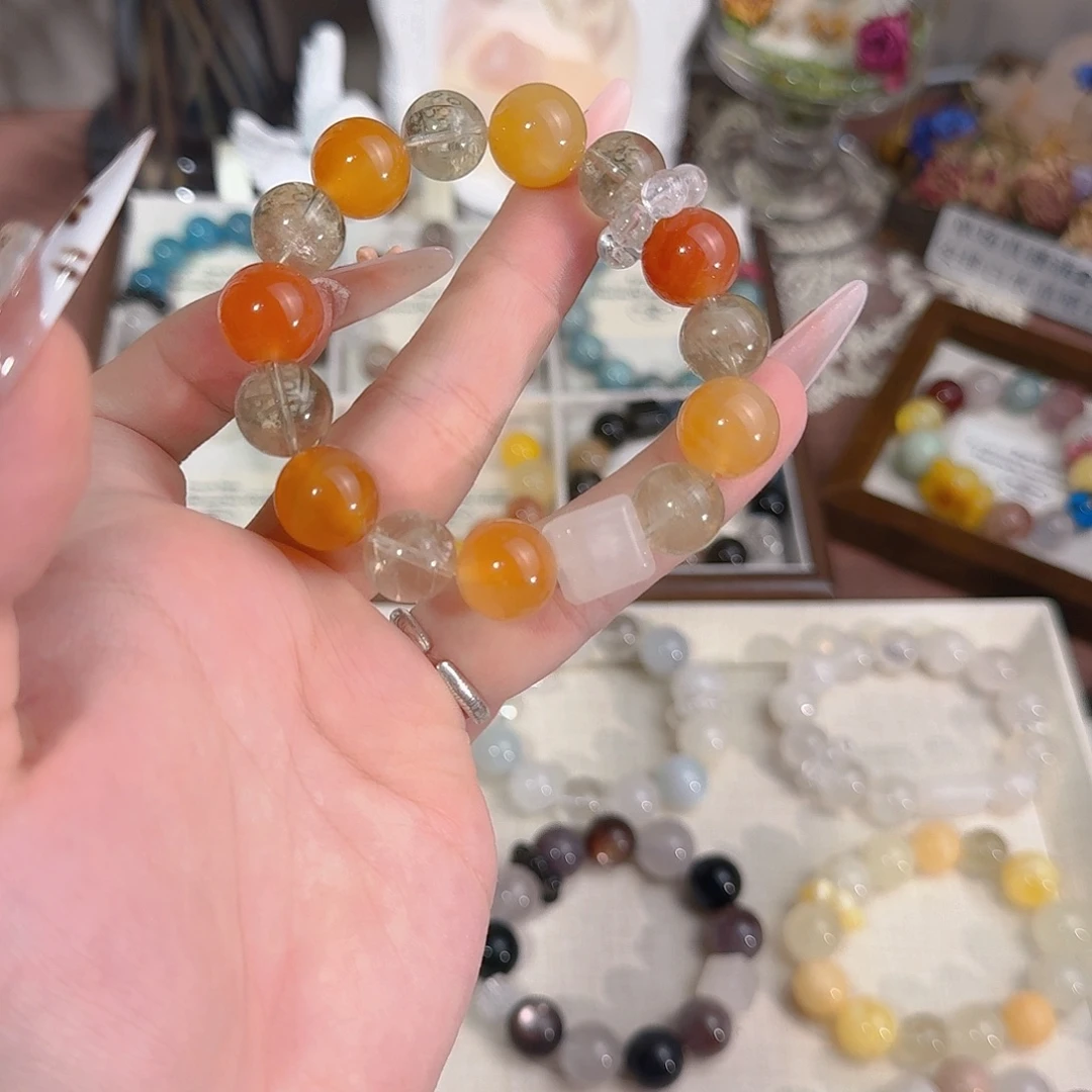 水晶手链合金天然水晶手串多样性发其一