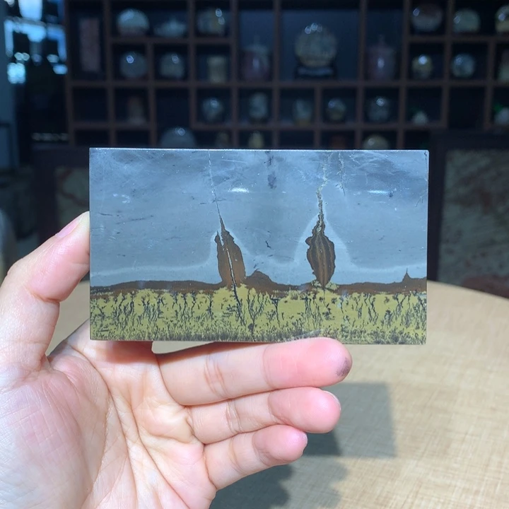 广西国画石摆件，观赏收藏