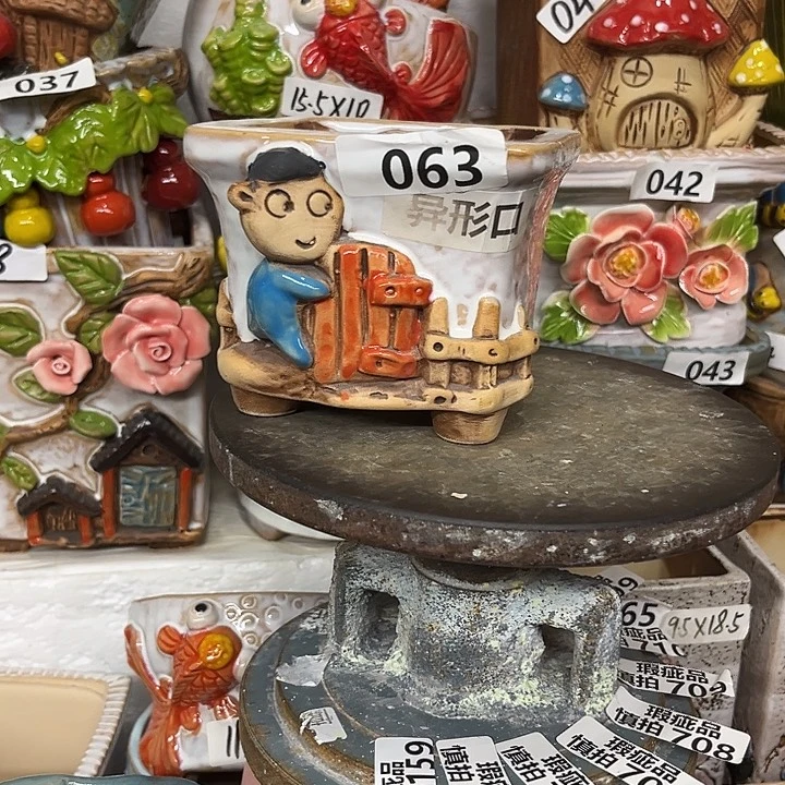 粗陶材质多肉花盆