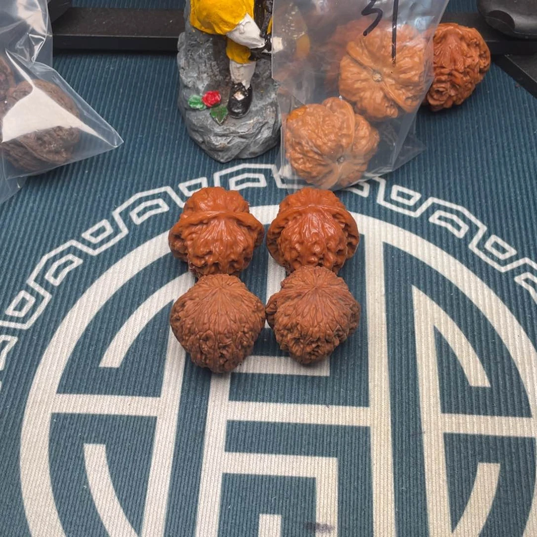 把件文玩核桃足*2对