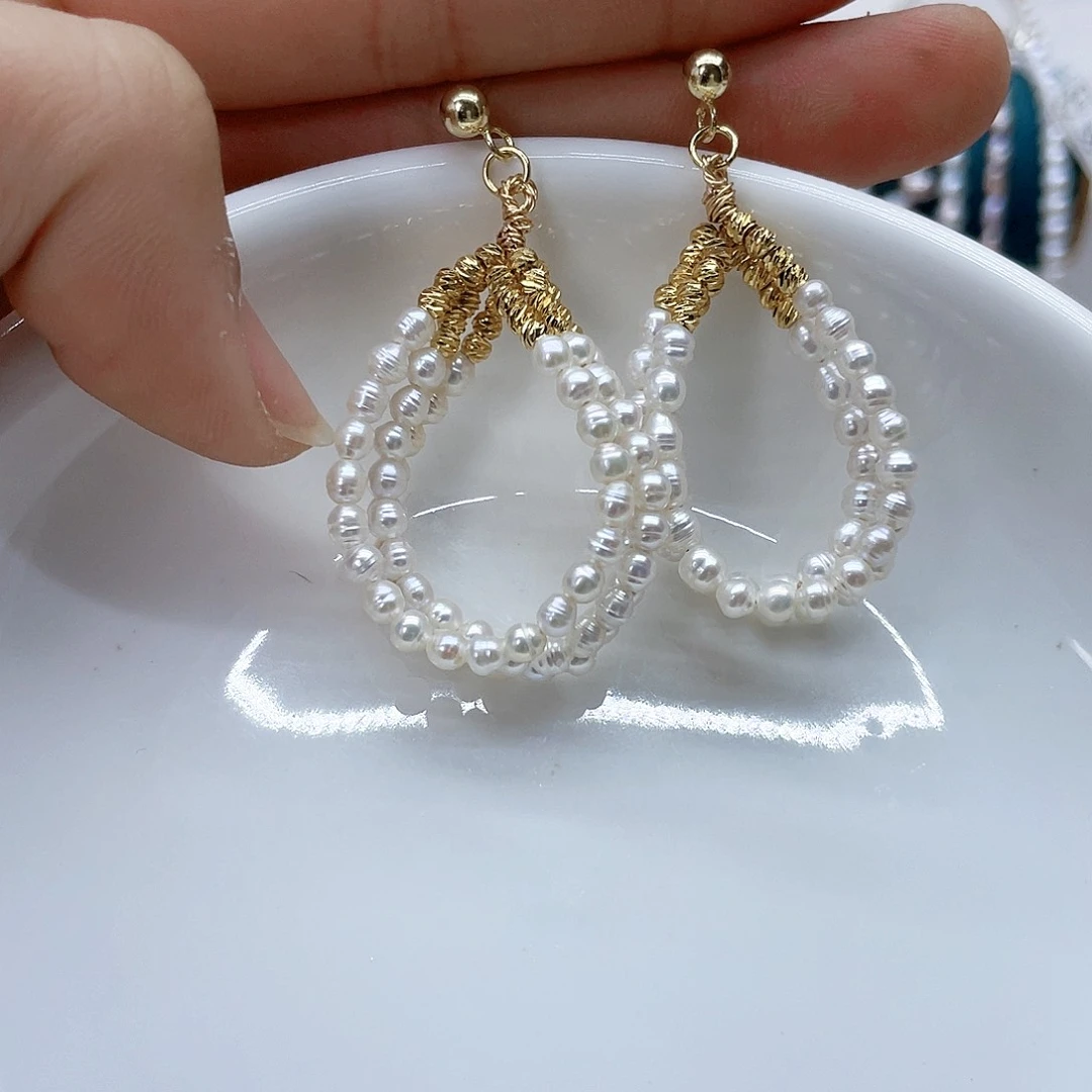 银S925镶嵌耳饰海水珍珠