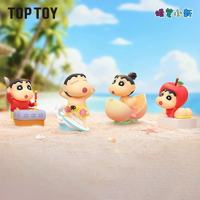 TOPTOY正品蜡笔小新调皮日记系列可动公仔积木人模玩手办