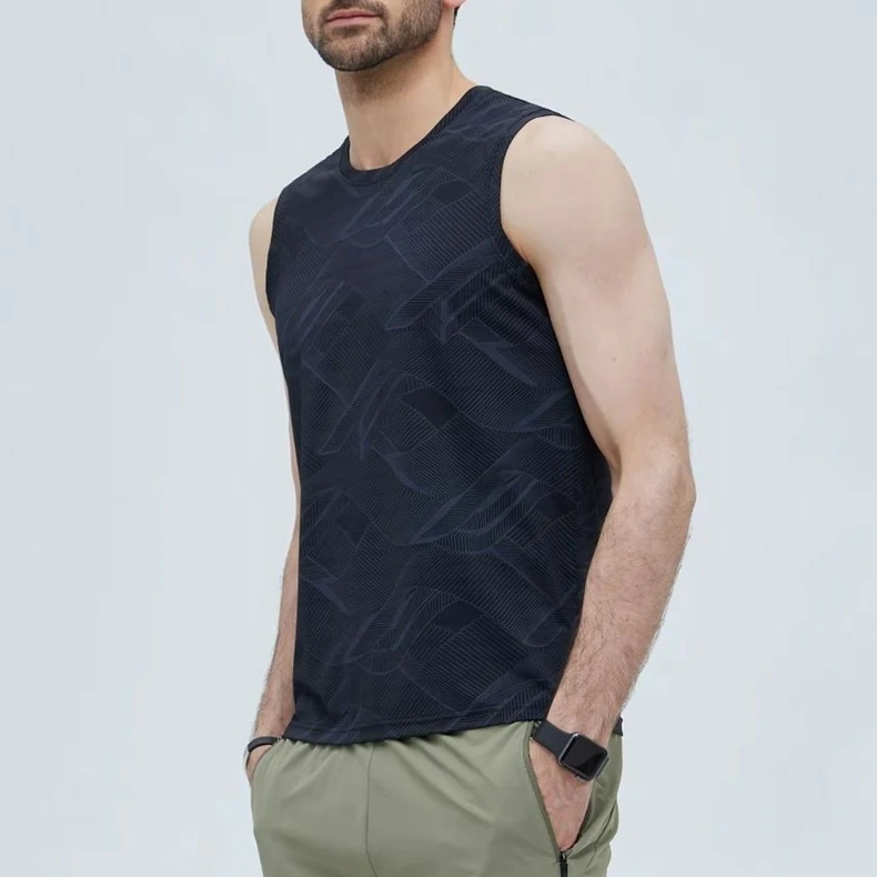 休闲圆领男户外男款大码夏季男士夏季冰丝休闲背心无袖宽松运动服