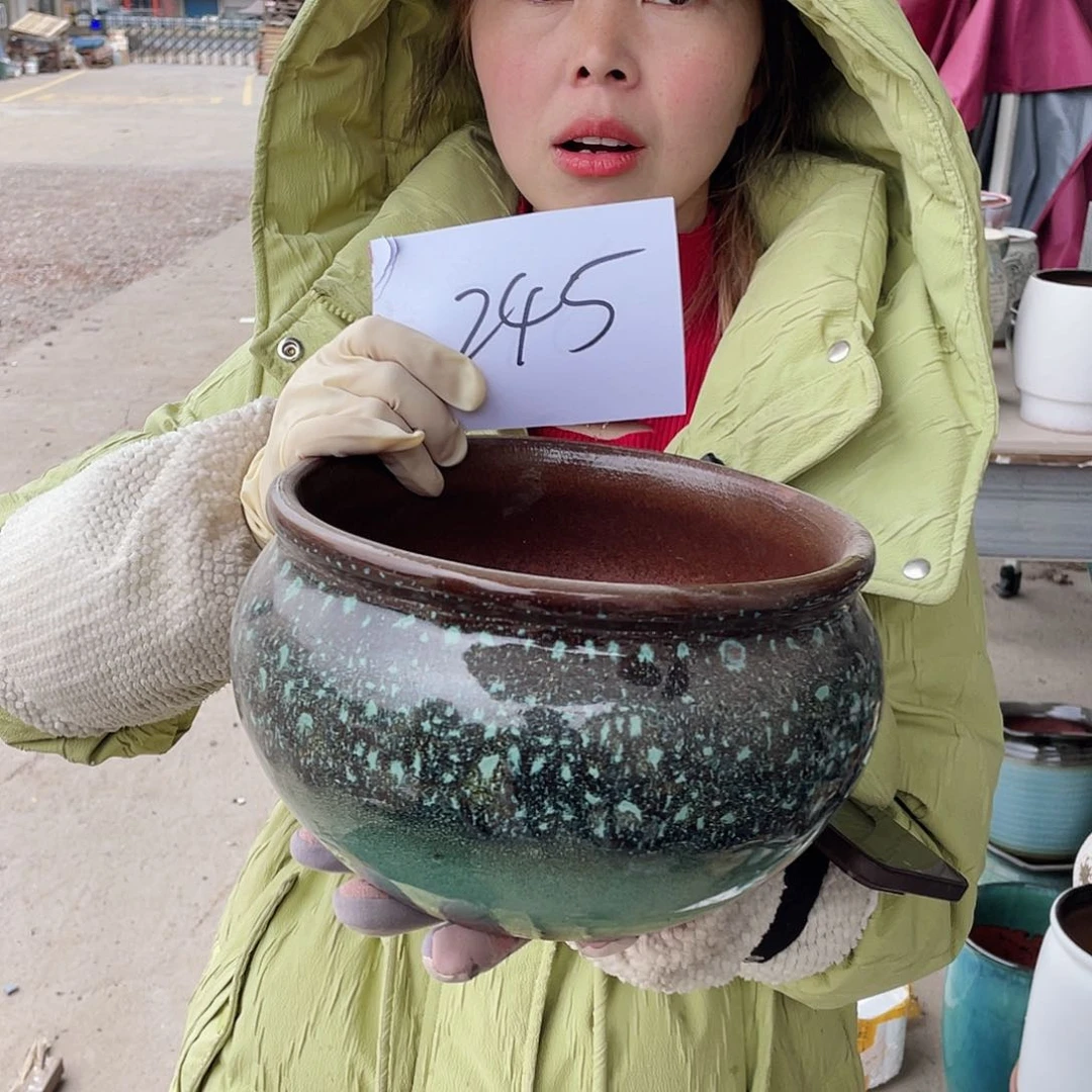 红陶王嫂花盆0211-245