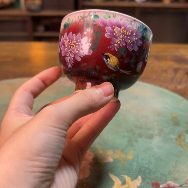 柴烧纯手工手绘陶瓷
