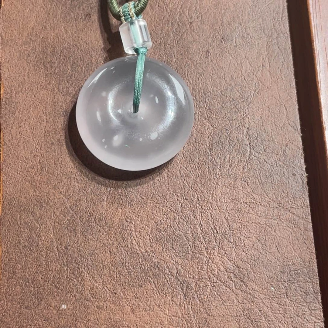 饭***团未镶嵌平安扣吊坠石英质玉