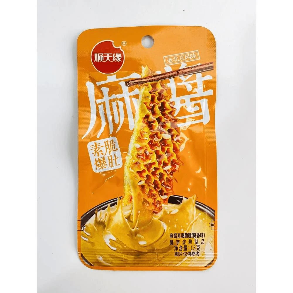 顺天缘麻酱素爆脆肚蒜香味芝麻酱味爽脆爆肚追剧好味道小零食